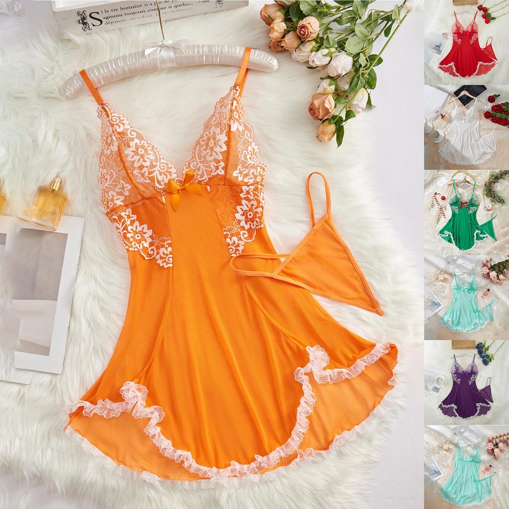 Ladies Lace Sexy Lace Lace Design Loungewear