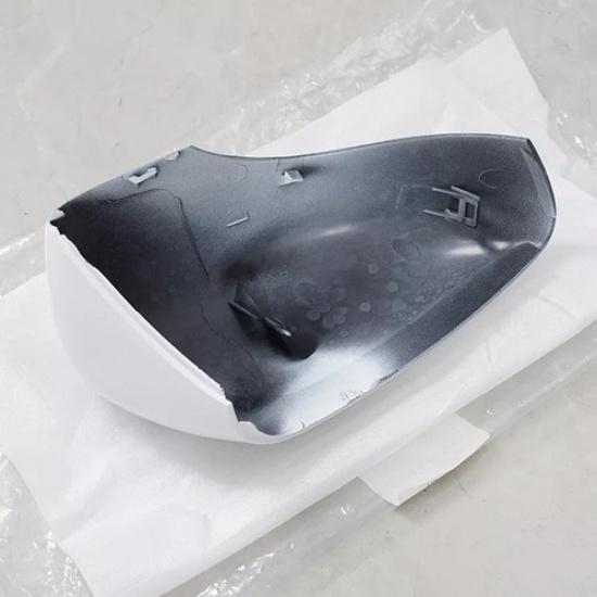 For Renault Clio MK4 2012- Left Side Door Wing Mirror Cover Cap Case White