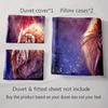 Lion Cosmic Artwork Bedding Duvet Cover Sets Duvet Covers Pillowcases Gifts (1 * Duvet Cover 2 * Pillowcases, Without Duvet Insert)
