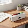 Small Size Canvas Pencil Case Solid Color Pencil Organizer Case  Stationery Storage