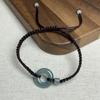 A-Grade Natural Jade Ping An Kou Red String Bracelet - Couple Style, Handmade in China