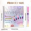12 Color 3D Nail Art Pens Set, Nail Art Pens for Painting Nails Art Markers for Gel Nails