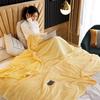 Solid Color Nap Blanket Breathable Sofa Blanket Bedding Textiles Cover Blanket  Dormitory