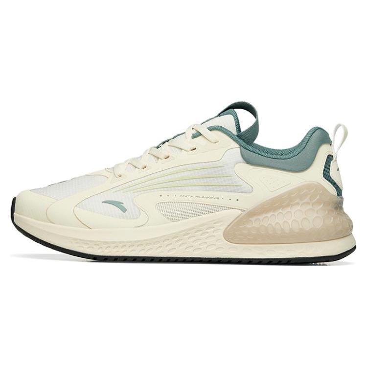New Anta C37+ Anti Slip Wear Resistant Low Top Casual Running Shoes Women's Beige White Green 922235537-6