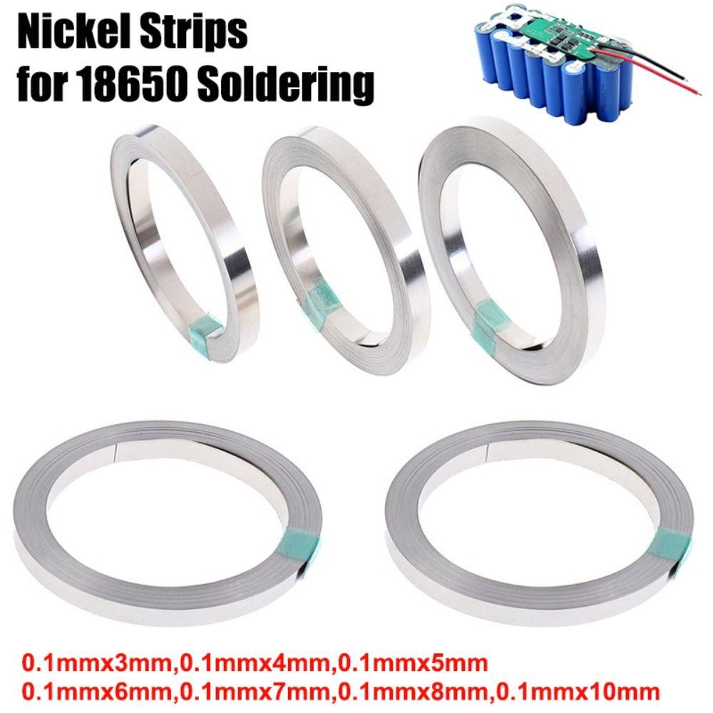 New Nickel 18650 Li-ion Nickel Strip Thickness 0.1mm 10M Pure Nickel Strip Battery Pack Connector Battery Welders