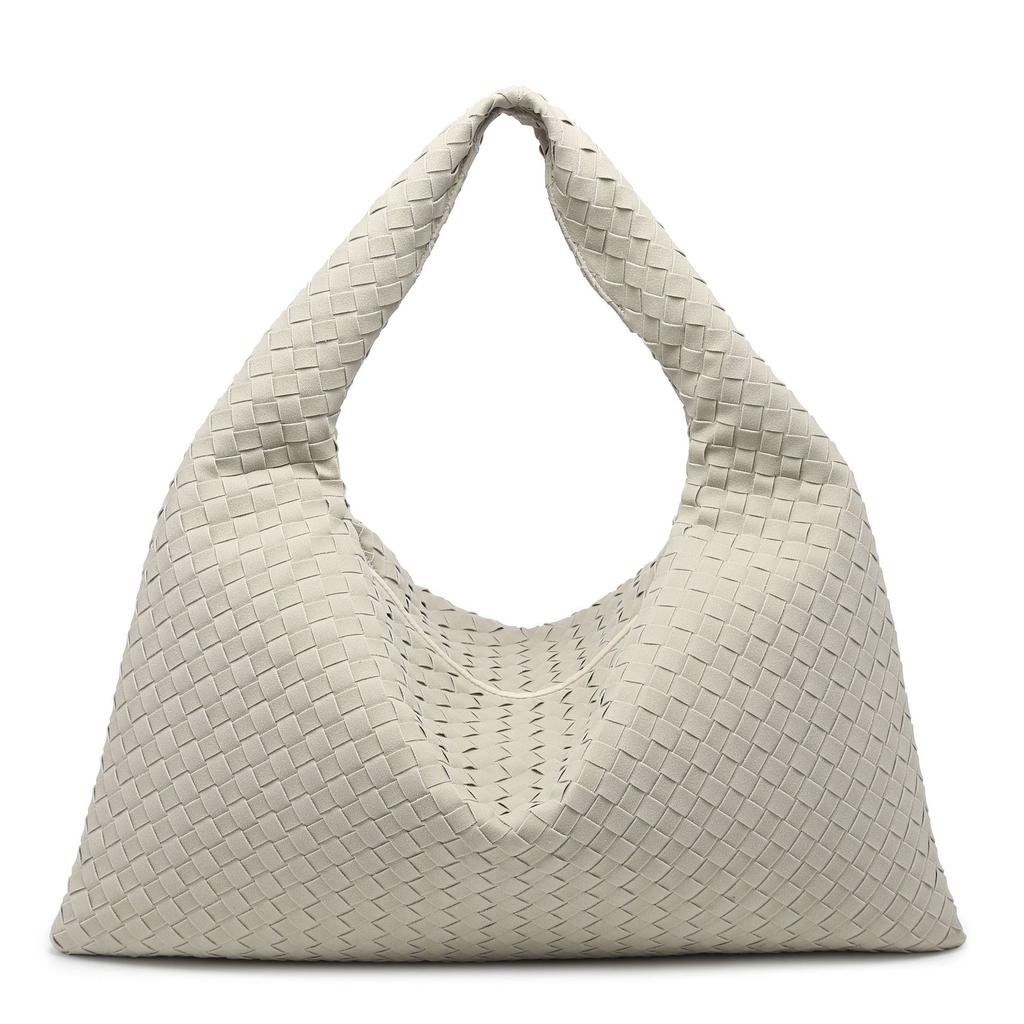 Cross-border woven bags for women's autumn and winter new matte woven bags, shoulder underarm bags, large-capacity tote bags, factory wholesale