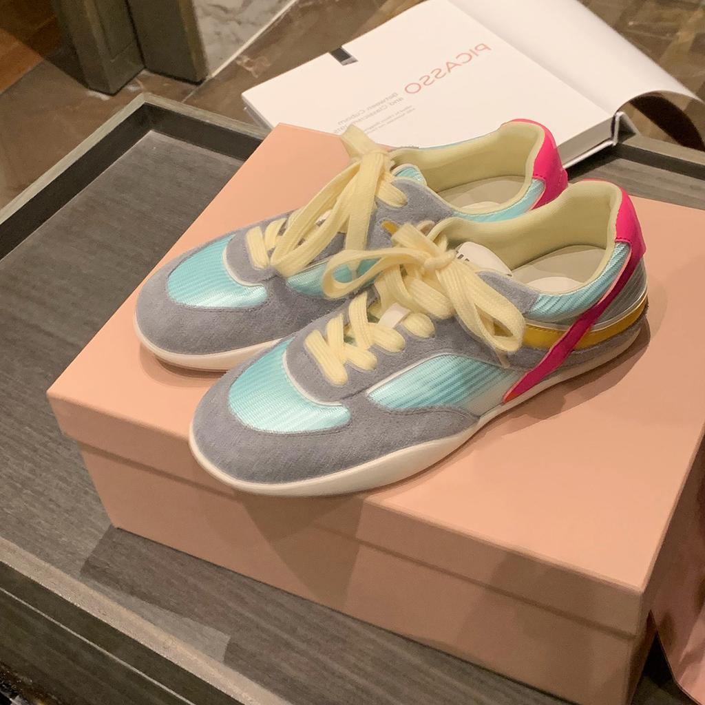 Grape Mother Same Leather Casual Shoes 2025 New Forrest Gump Sports Shoes Retro Lace-up Flat-bottomed Dexun Shoes Women's Shoes