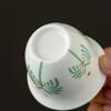 Set von 6 Arabischen Keramik-Kaffeetassen (70ml) - Mini Kava Design in Grün und Grau
