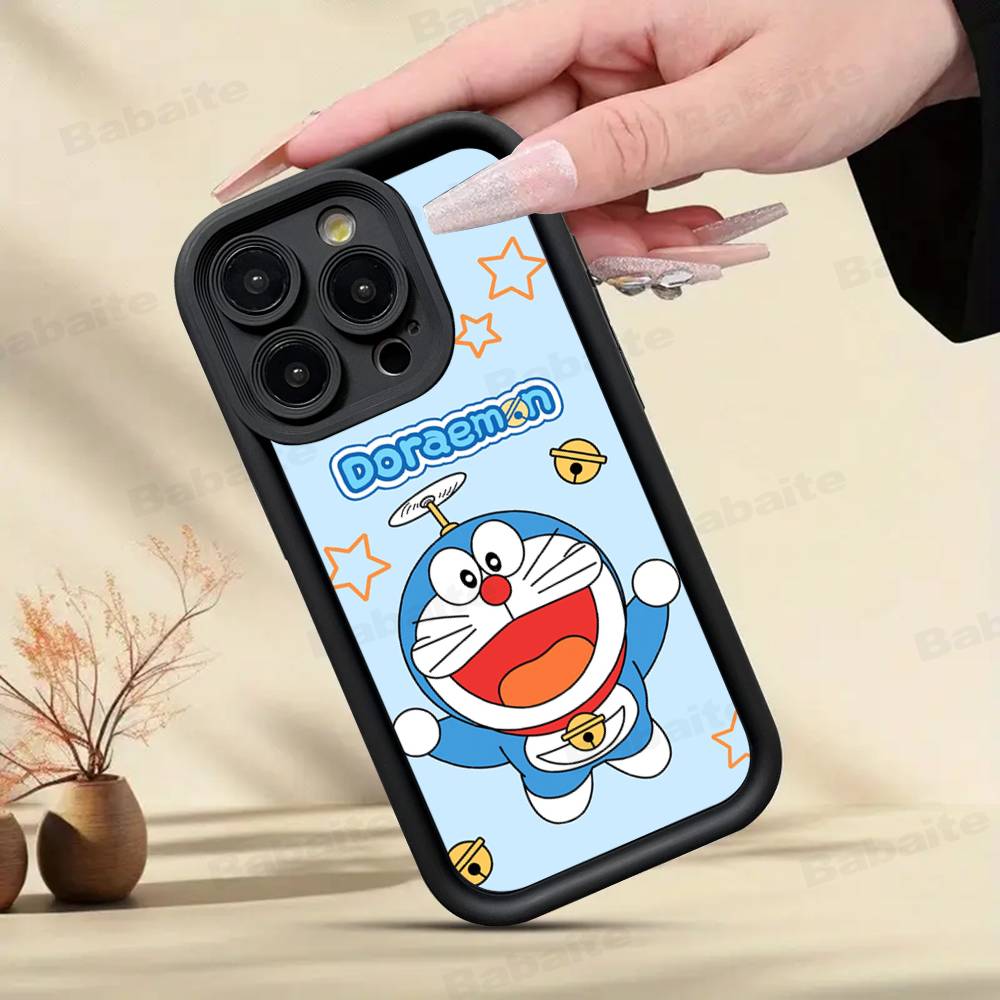 Cartoon Doraemon Silicone Soft Phone Case For IPhone 17 16 14 13 12 11 15 Pro Max Plus Air Cover