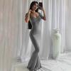 Kardashian skims abito da donna europeo e americano abito lungo casual vestibilità aderente manica lunga abito da casa