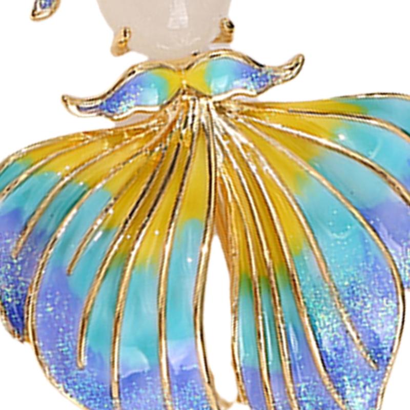 Adorable Enamel Goldfish Brooch Alloy Lapel Pin Stylish Jewelry Accessories for Women Hats Bags Jackets Fashion Gift