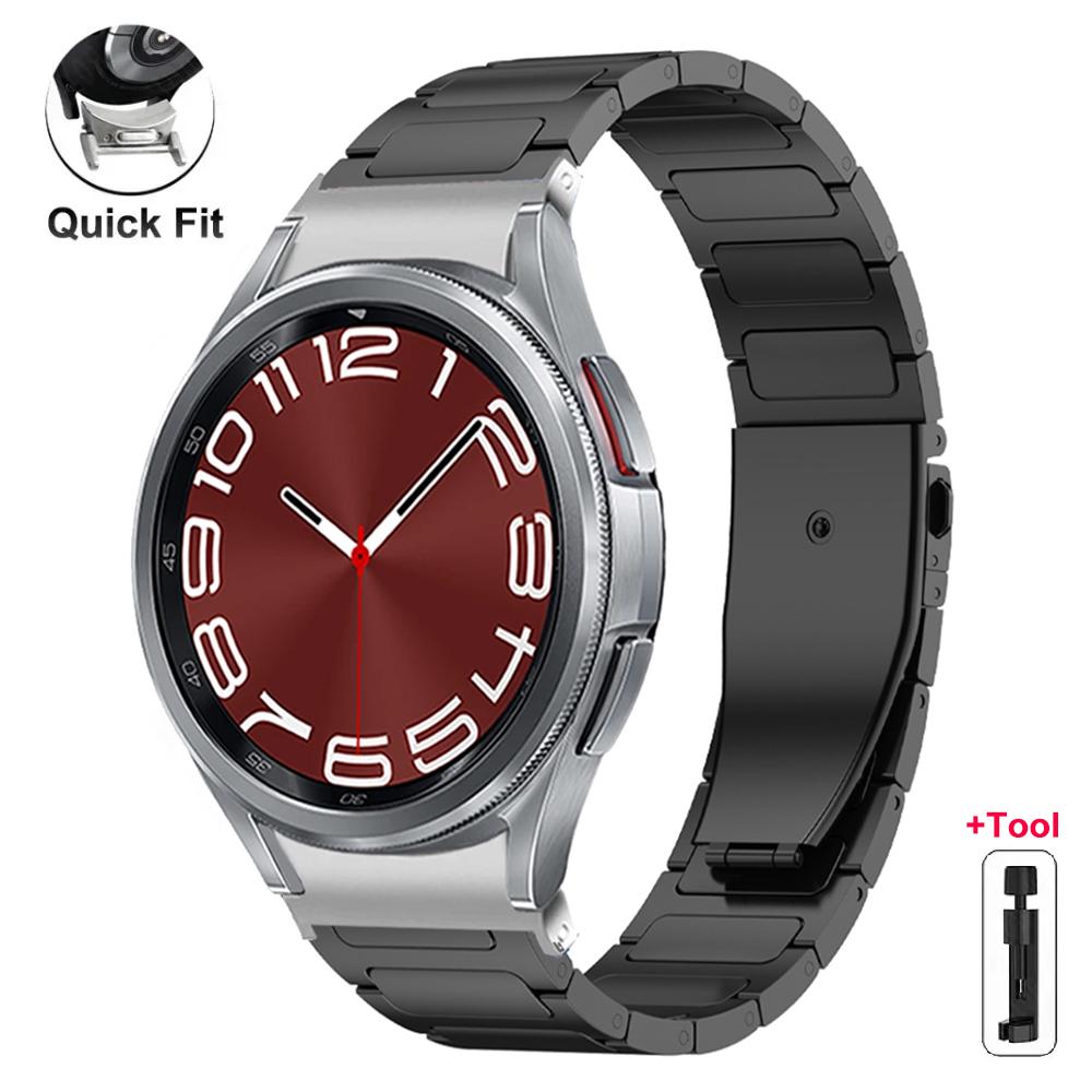 Quick Fit Titanium Strap for Samsung Galaxy Watch 7 6 5 4 40mm 44mm Luxury Bracelet for GALAXY 6Classic 43mm 47mm 5Pro 45mm Band