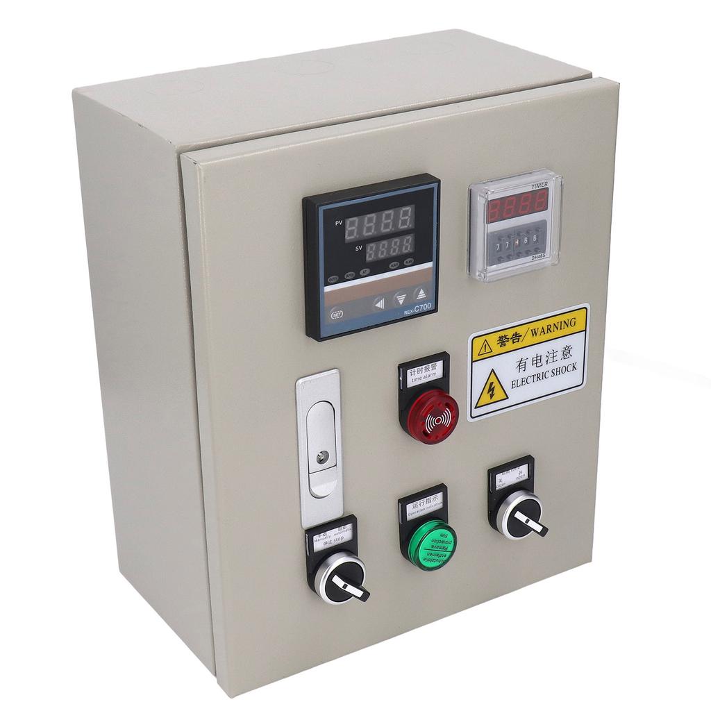 Temperaturregulator 0‑400℃ Digital Display PID-reglering med Termoelement AC 220V 4KW Temperaturreglerlåda