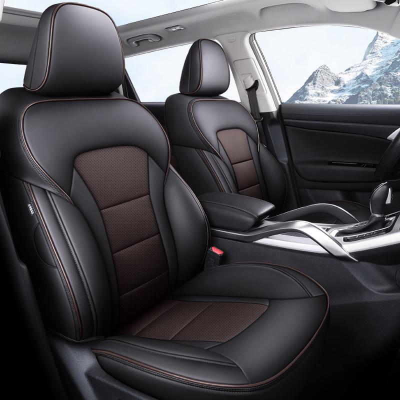 Full Surround Five-Seat Car Cover - Genuine Leather, All-Season Cushion for Any Model