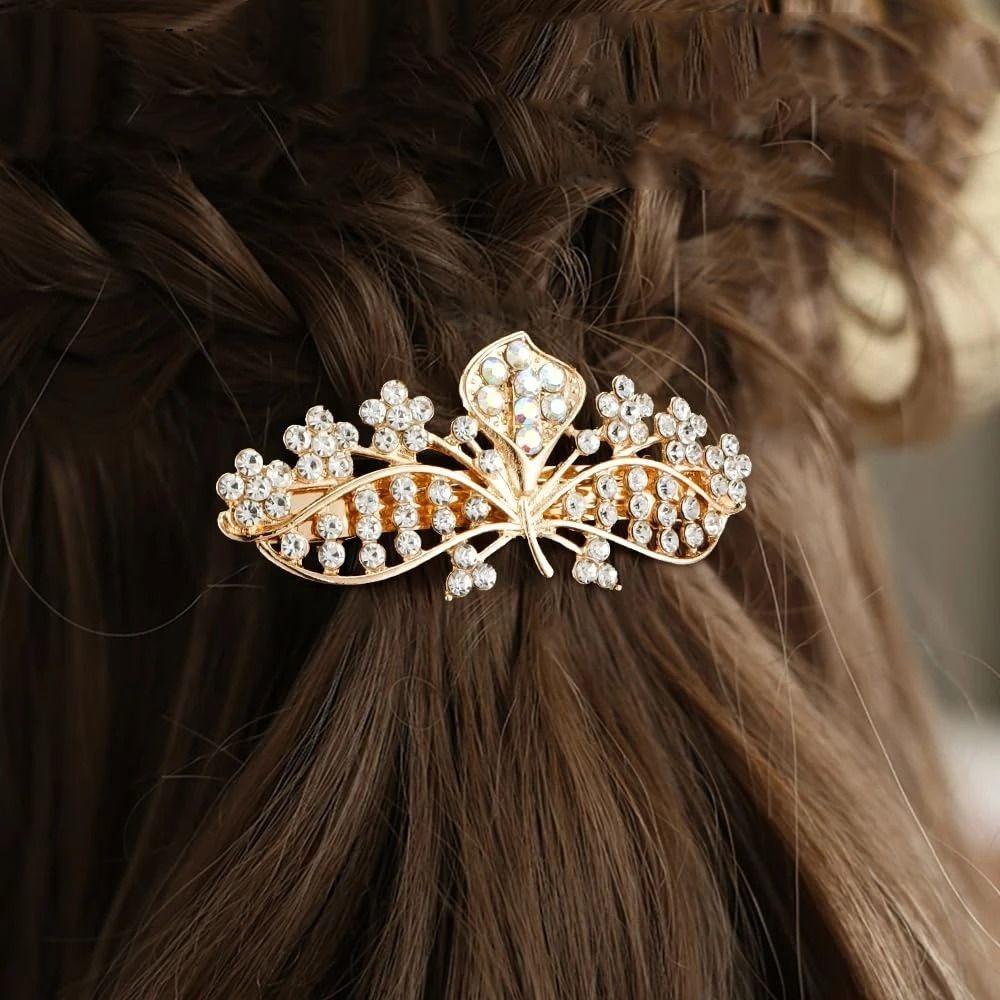 

Заколки для волос с бабочками и стразами, зажимы для укладки волос с цветами, новые ювелирные изделия, заколка