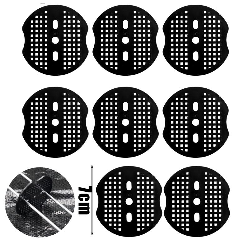 

10/100x Plastic Gaskets for U-shaped Nail Black Green Garden Landscape Staple Gasket Pins Pad for Outdoor Weed Barrier Yard Tent 10PCS чёрный