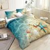 2/3pc Ocean Coastal Beach Duvet Cover, Bedding Set For Bedroom Dorm Room (1 Duvet Cover + 1/2 Pillowcase)