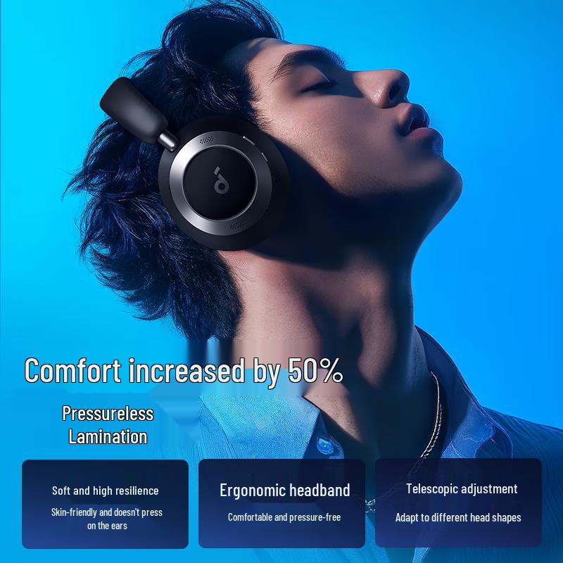 SoundCore Space One Pro Over-Ear Bluetooth Noise-Cancelling Headphones