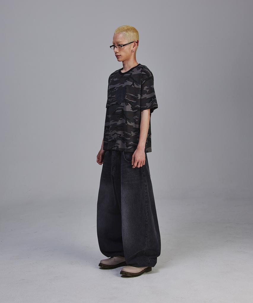 SCALLYWAG Swing Balloon Fit Denim [Black]