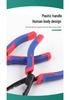 Rust-Proof Teflon Needle-Nose Pliers with Hook, Bent Nose, Multifunctional Electrician's Tool, Non-Stick Wire Gripping Pliers