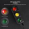 Ampel Fahrradrücklicht 3 Farben USB Wiederaufladbar MTB Rennrad Mountainbike Cartoon Wurstmaul Nachtfahrt Warnung Rücklicht
