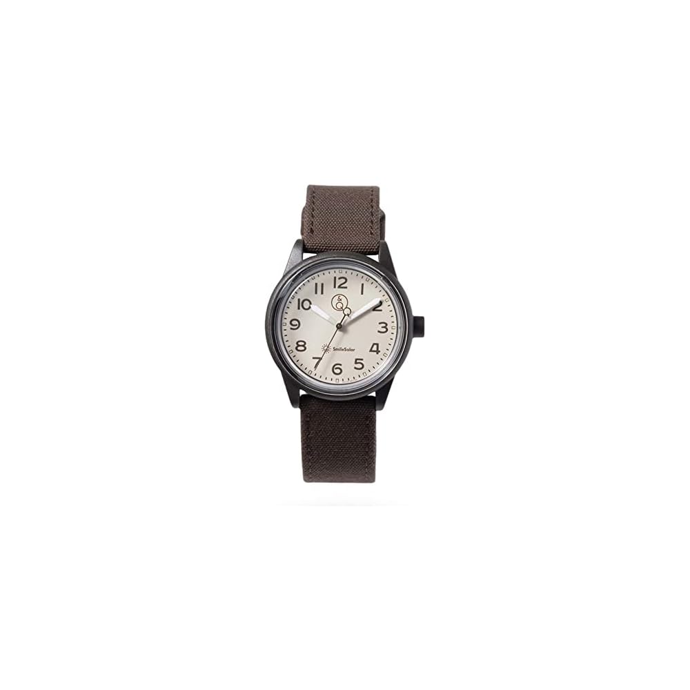 Q&Q SmileSolar Analog Solar Watch Waterproof Brown Women's R01A-001JK
