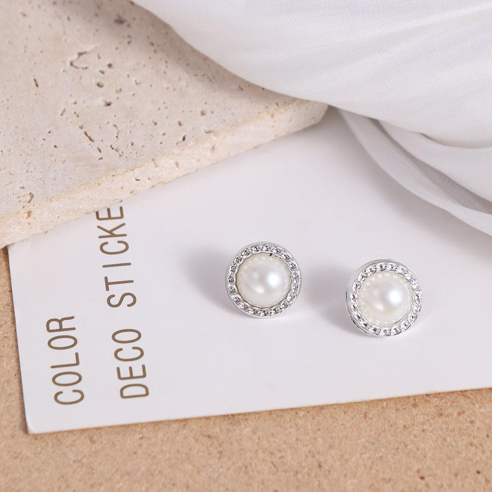50PCS Round Pearl Buttons Vintage Sewing Button Shirt Clothing Button  Clothing Sewing