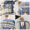 5 Pieces Cartoon Women Backpacks Schoolbag Travel Bag Durable Daypack Teenager Adjustable Shoulder Straps Multi Pocket Student