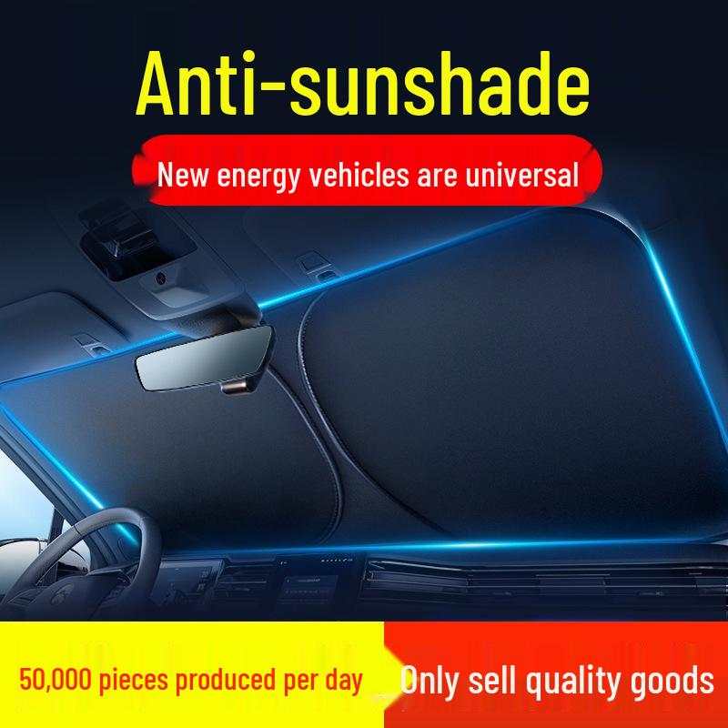2024 New Summer Car Sunshade: Sun Protection & Heat Insulation Titanium Silver Visor