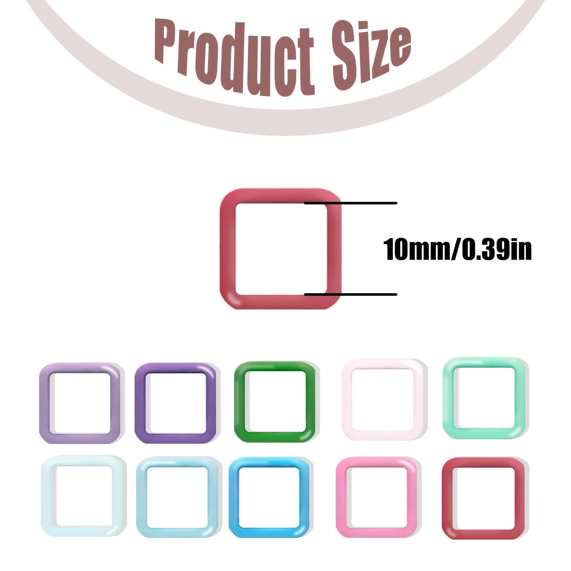 

Металеві гачки-маркери для петель - Кругові спиці, Квадратна емаль, Кольорові в язальні аксесуари