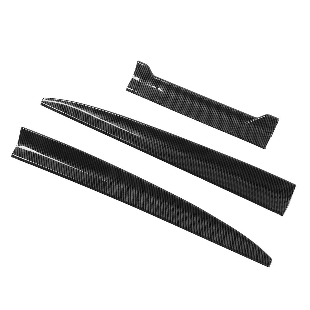 3Pcs Car Rear Spoiler Tail Universal Air Friction Reducing Lip Air Flow Adjustment High Efficiency Wing Spoiler Glossy