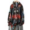 Lapel Long Sleeve Women Shirt Buttons Placket Anti-pilling Retro Shirt Top Flower Pattern Loose Cardigan Shirt Daily Garment