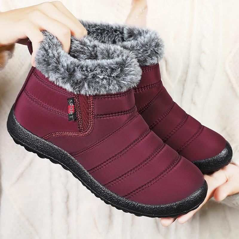 Shoes Women's cotton shoes Snow boots Fleece thickened cotton boots Warm women's boots One pedal women's short boots