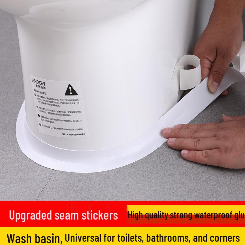 Waterproof Adhesive Seam Filler for Kitchen, Bathroom, and Stove - Anti-Mold and Oil-Proof Wall Corner Barrier Sticker