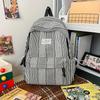 Schoolbag Japanese INS striped backpack 1011 spring/summer new campus high-aesthetic student backpack for women, lightweight small backpack