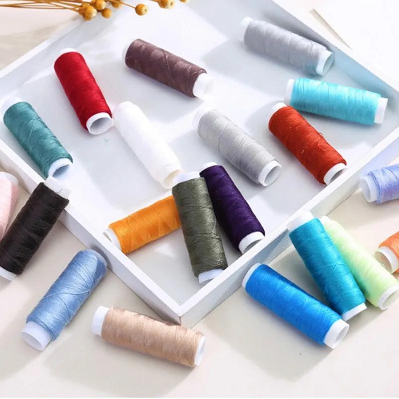 10Roll Polyester Yarn Sewing Thread Roll Machine 50 Yarn/Spool Hand Embroidery Each Spool for Home Handwork DIY Patch Sewing Kit