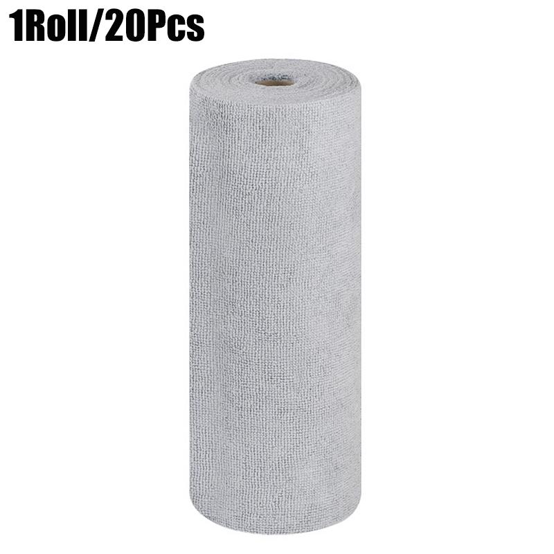 20/30PCS/Roll Large Roll Pack Scrubber Pads Dishcloths Kitchen Suppy Microfiber Material Cleaning Supplies 22x20/30x30cm