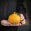 1pc Ceramic Incense Burner, Orange/Persimmon/Durian Shaped Incense Burner, Temple Sacrificial Supplies Feng Shui Accessories