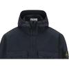 Stone Island Logo Hooded Zip Long Sleeve Jacket Men jackets L1S154100077S0A10-V0020