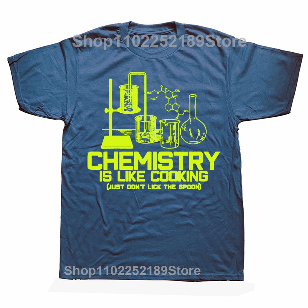 Funny Chemistry Is Just Like Cooking Graphic T-shirts Tshirt Men Women's Fashion Casual Oversized 100% Cotton T Shirt