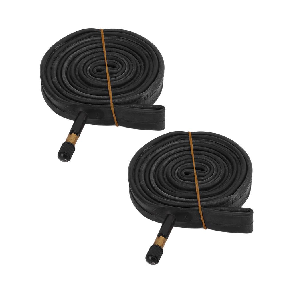 2 Pack 700x23C Bike Inner Tube 48mm Schrader Valve Butyl Rubber Bike Tube with 2 Tire Levers