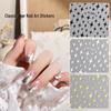 Small Starburst Nail Stickers: Cute Gold, Silver, Black, White Japanese Star Decals for Nail Art
