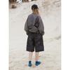 Saendeusaundeu (Unisex) Camouflage Banding Bermuda Shorts Charcoal