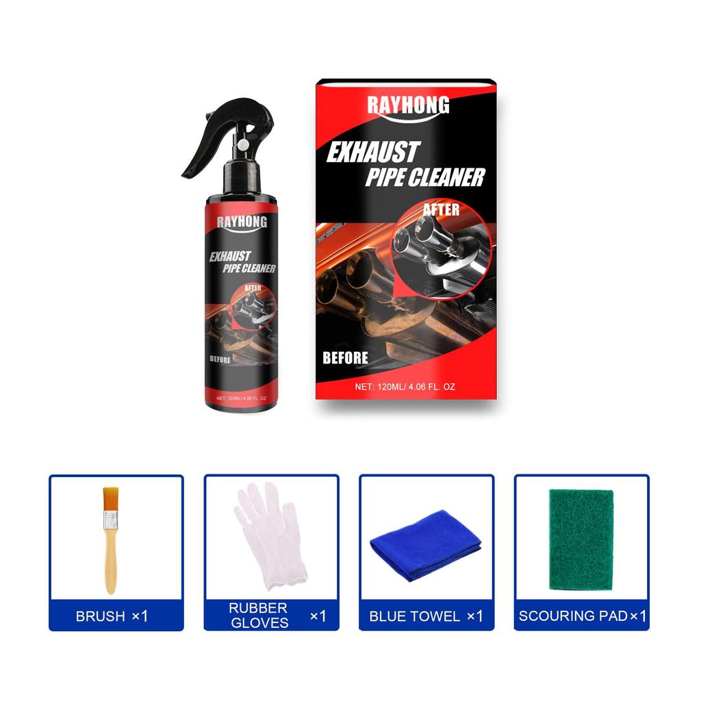 RAYHONG Car Exhaust Multifunctional Metal Rust Preventive Cleaner Tailpipe Motorcycle Equipment Maintenance