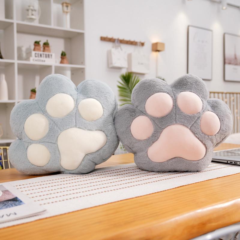 Kawaii Tier Bärenpfote Kissen Niedliche Stoffkatzenpfote Handwärmer Plüschdecke Heimstuhl Dekoration Kindergeschenk