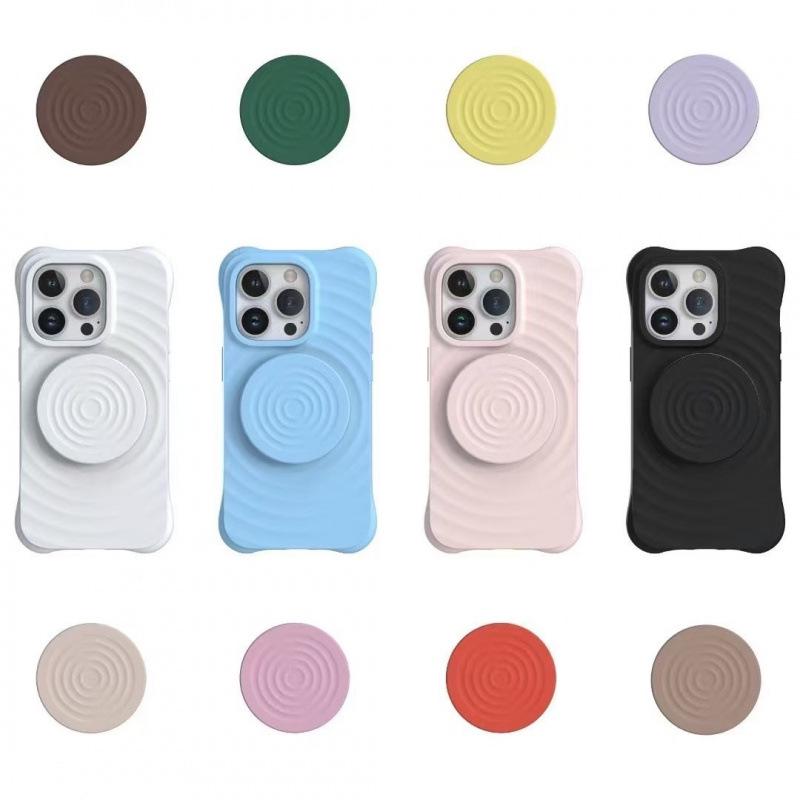 Premium Folding MagSafe Stand with Silicone Wave Pattern