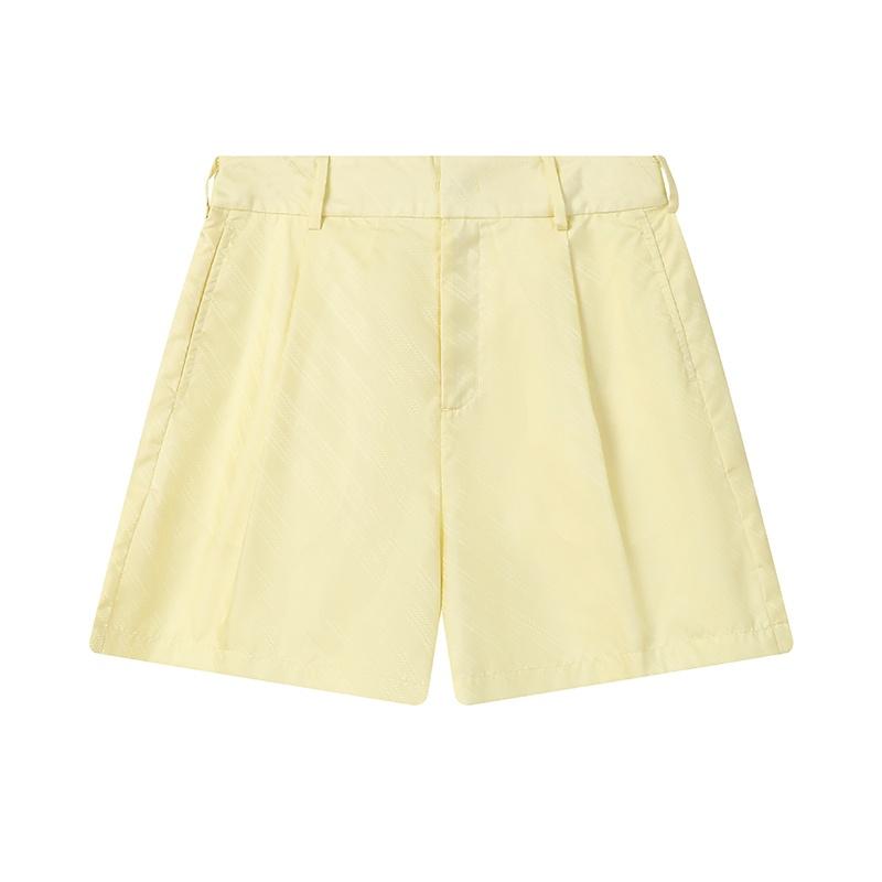 FILA Milano Series Versatile Comfortable Fashion Casual Shorts Women shorts Light-Cream-Yellow F11W625810FBG S