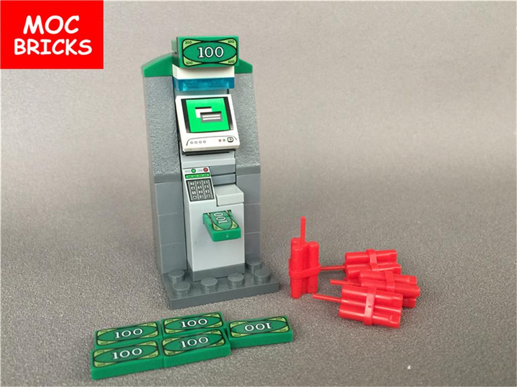 Set  MOC Bricks Coffee Cupboard Microscope Toilet Air Conditioner Desk Educational Building Blocks Toys Kids Gifts