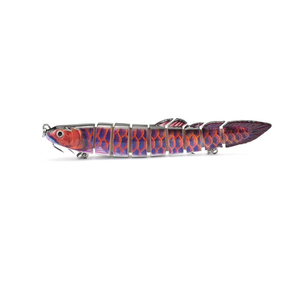 Cloth Strip Link, Flexible Swimming Posture, Multi-Section Fish 9 Sections, Loach Freshwater Simulation Bait Abs Plastic Simulation Luya Fish