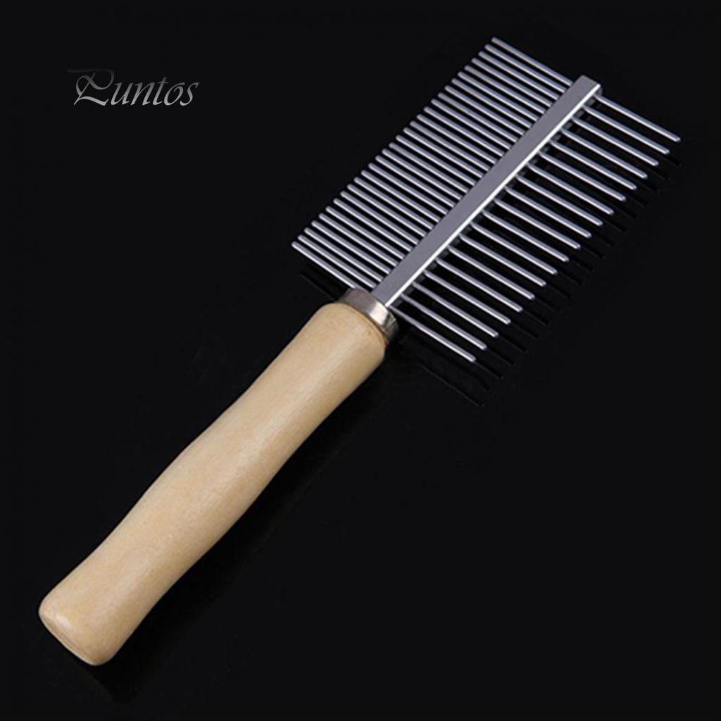Pet Double Side Metal Row Teeth Brush Massaging Grooming Hair Comb Rake